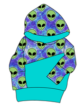 Load image into Gallery viewer, Green Aliens Grow With Me Hoodie (or Crewneck)