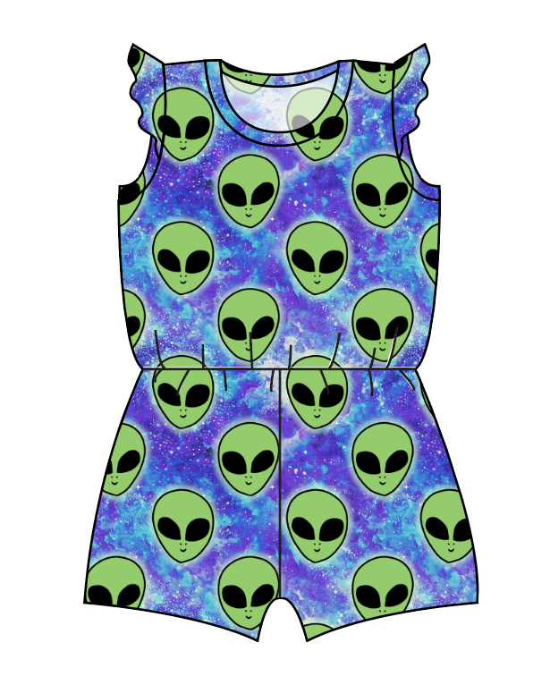 Green Aliens Ivy Summer Romper