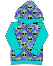 Load image into Gallery viewer, Green Aliens Ladies Hoodie