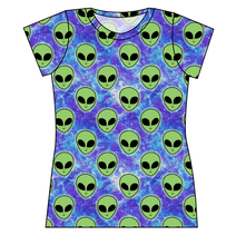 Load image into Gallery viewer, Green Aliens Ladies&#39; Basic Tee