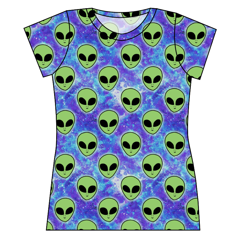 Green Aliens Ladies' Basic Tee