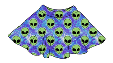 Load image into Gallery viewer, Green Aliens Ladies&#39; Circle Skirt