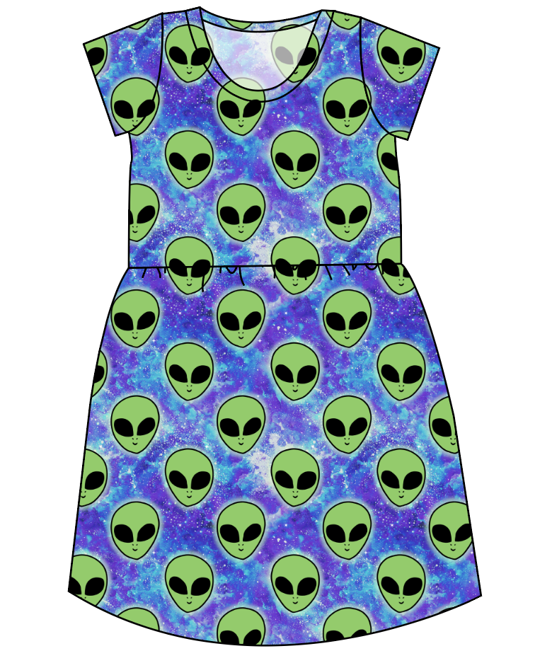 Green Aliens Ladies' Play Dress