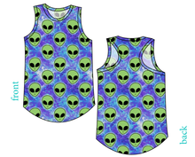 Load image into Gallery viewer, Green Aliens Ladies&#39; Summer Tank