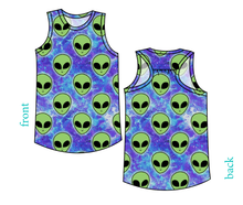 Load image into Gallery viewer, Green Aliens Summer Tank