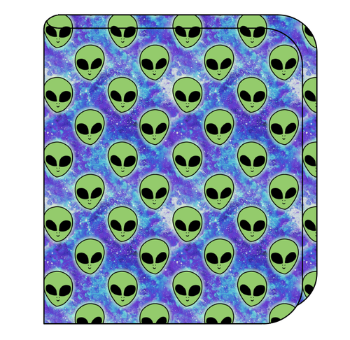 Green Aliens Swaddle Blanket
