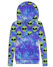Load image into Gallery viewer, Green Aliens Ladies Hoodie