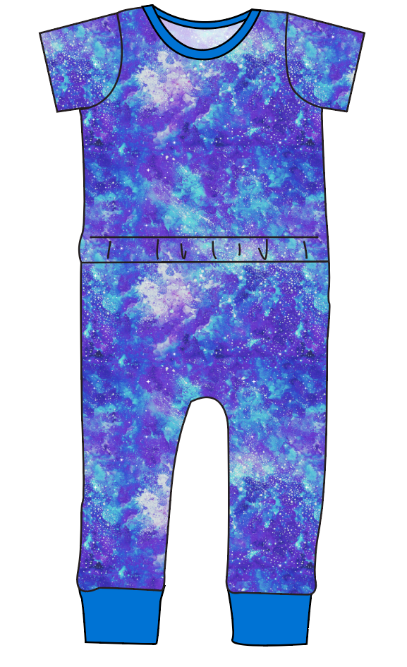 Neon Nebula Bennett Pants and Shorts Length T-Shirt Romper
