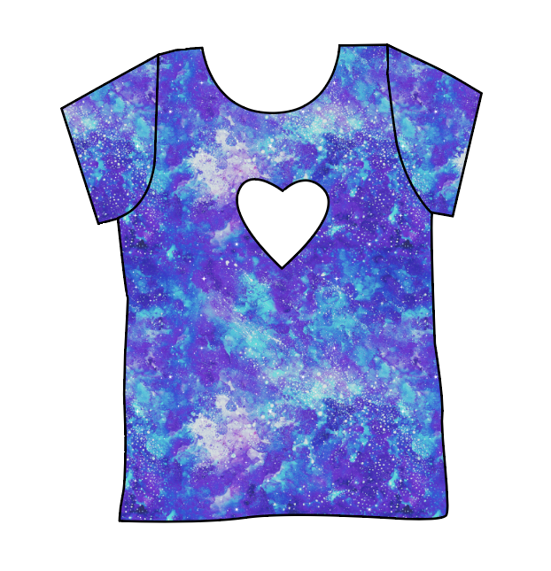 Neon Nebula Cambria Heart Back Tee