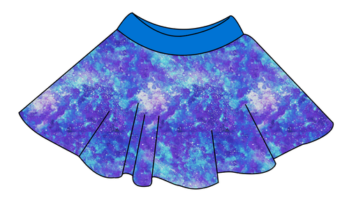 Neon Nebula Circle Skirt