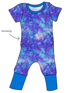 Neon Nebula Grow With Me Pants And Shorts Romper