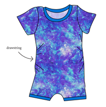 Load image into Gallery viewer, Neon Nebula Grow With Me Pants And Shorts Romper