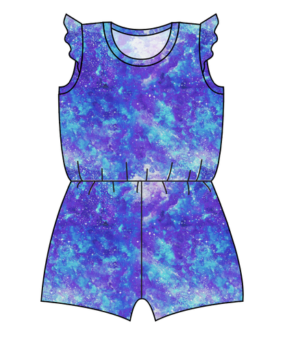 Neon Nebula Ivy Summer Romper