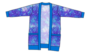 Neon Nebula Ladies' Grandpa Cardigan