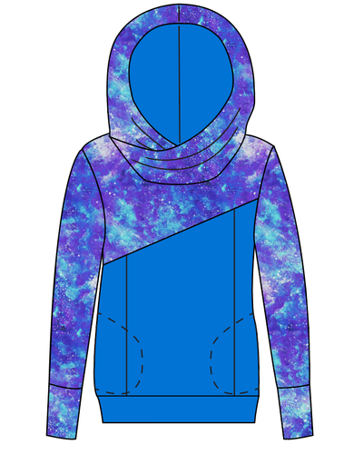 Neon Nebula Ladies Hoodie