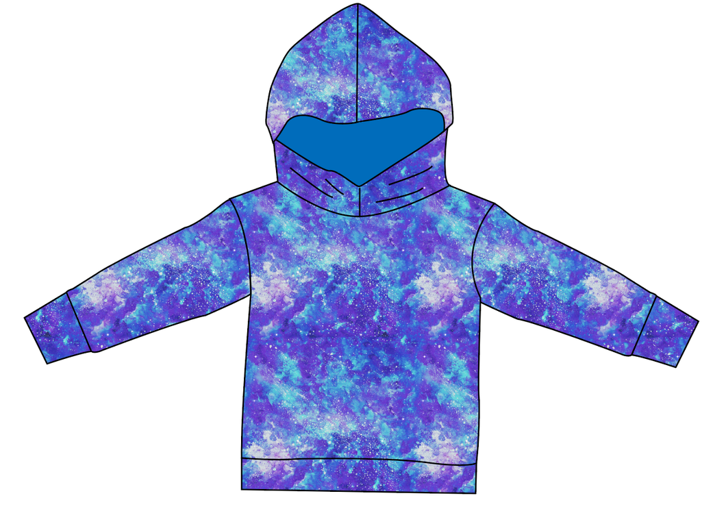 Neon Nebula Ladies Oversized Hoodie