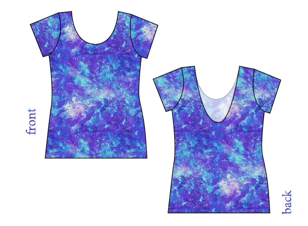Neon Nebula Ladies' Low Back Ballerina Tee