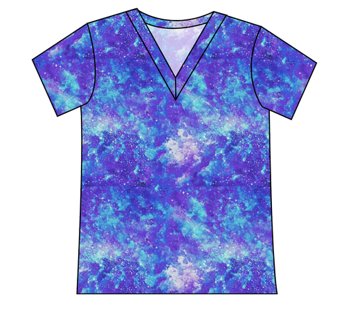 Neon Nebula Ladies' Slouchy V-Neck Tee