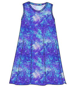 Neon Nebula Ladies' Swing Dress