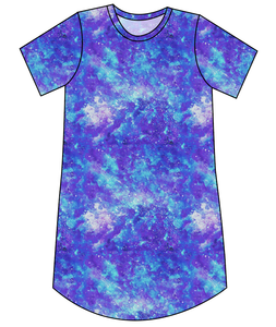 Neon Nebula Ladies' T-Shirt Dress