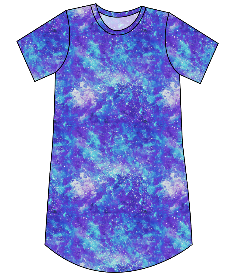 Neon Nebula Ladies' T-Shirt Dress