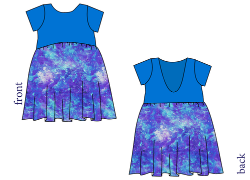 Neon Nebula Low Back Dress