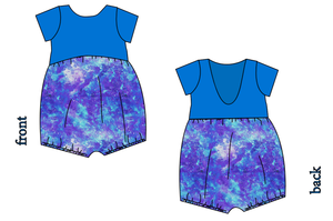 Neon Nebula Low Back Romper and Bubble Romper