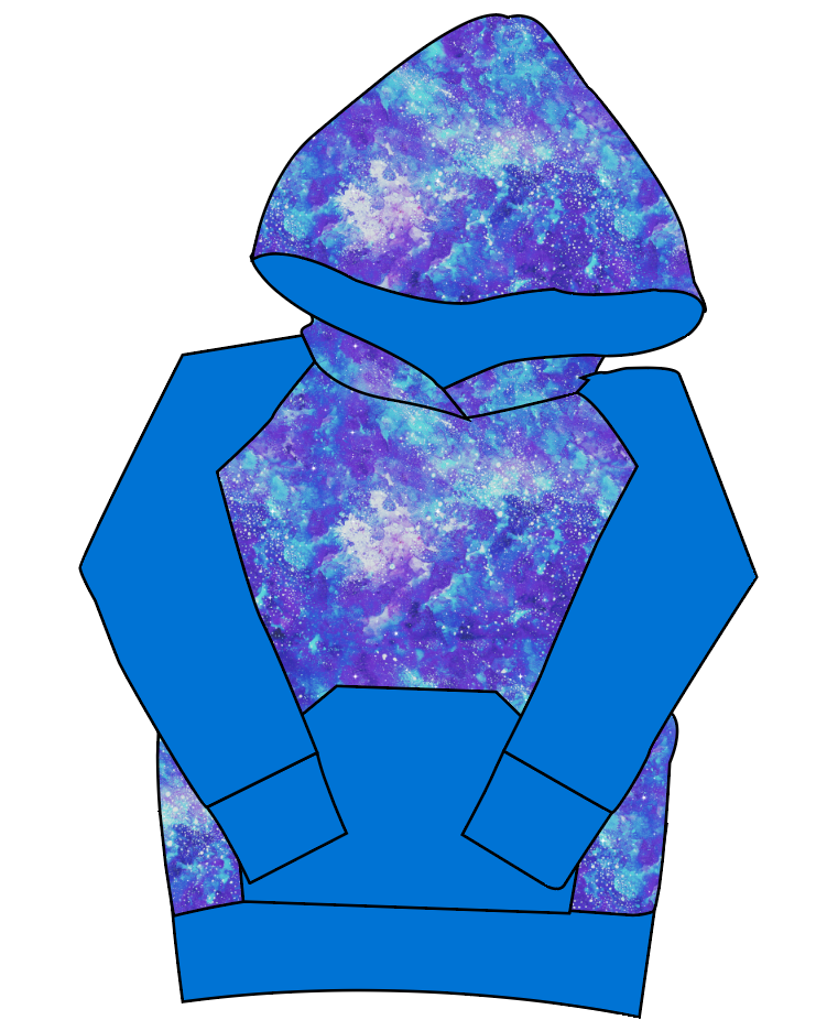 Neon Nebula Mens' Hoodie