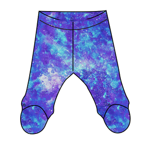 Neon Nebula Newborn Footed Pants