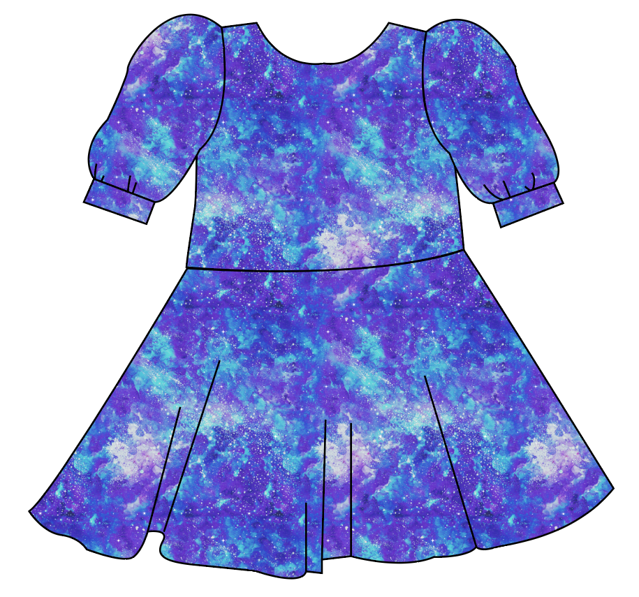Neon Nebula Prairie Dress