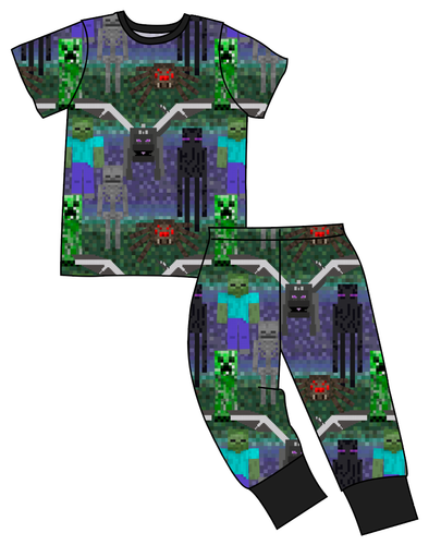Night Blocks Basic Loungewear Set