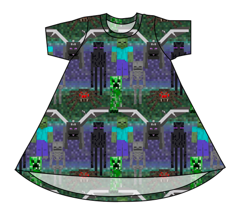 Night Blocks Basic T-Shirt Dress