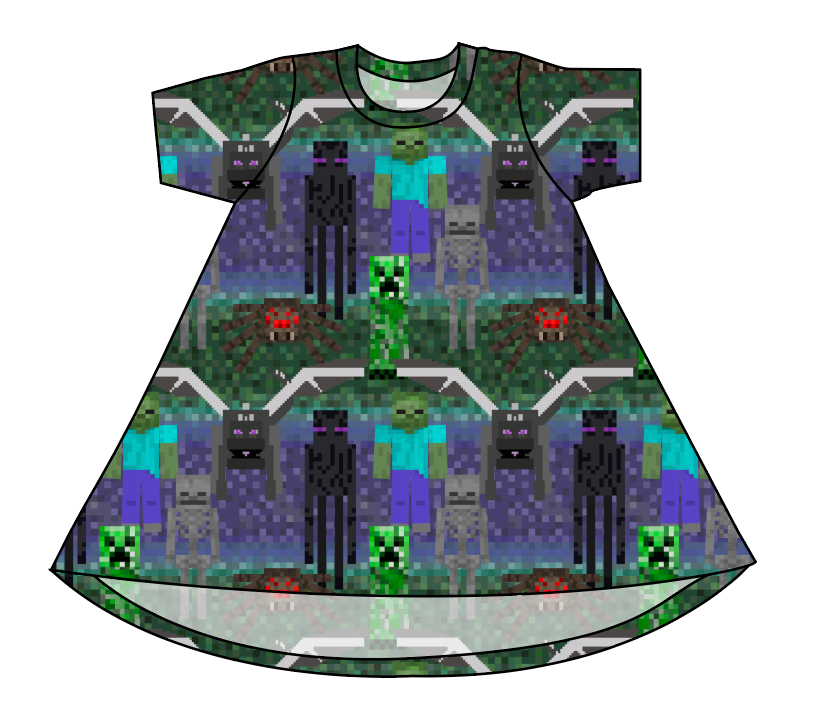 Night Blocks Basic T-Shirt Dress