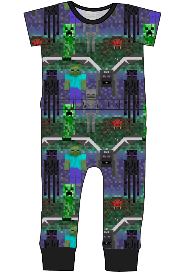 Night Blocks Bennett Pants and Shorts Length T-Shirt Romper