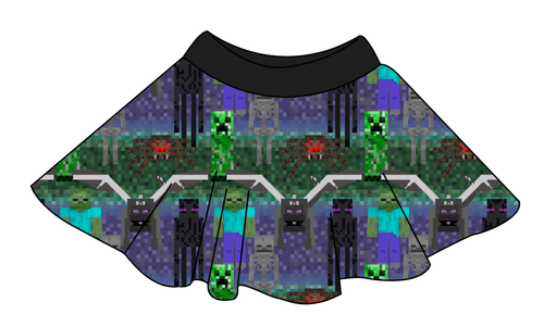 Night Blocks Circle Skirt