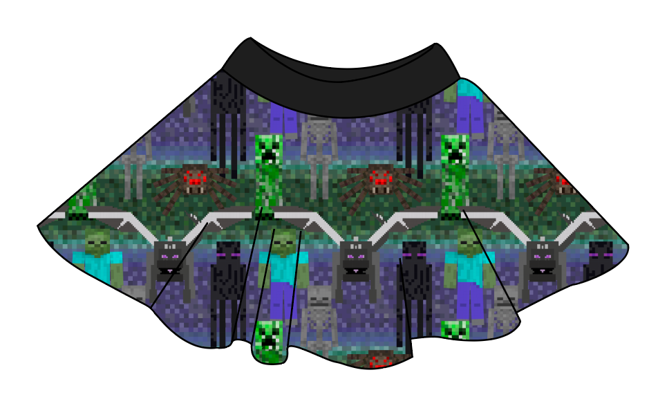 Night Blocks Circle Skirt