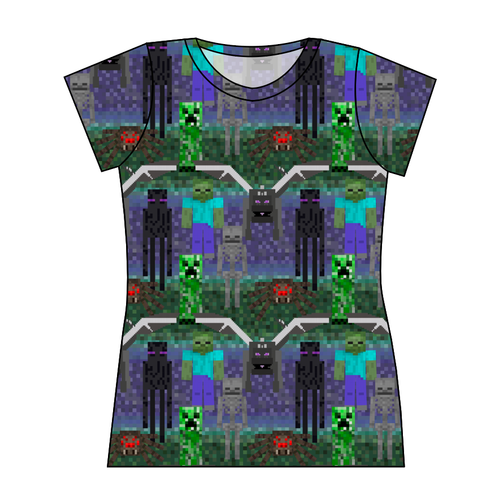 Night Blocks Ladies' Basic Tee