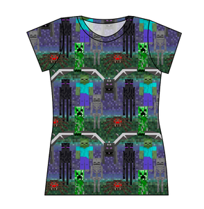Night Blocks Ladies' Basic Tee