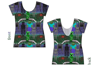 Night Blocks Ladies' Low Back Ballerina Tee