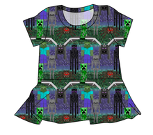 Load image into Gallery viewer, Night Blocks Ladies&#39; Peplum Top
