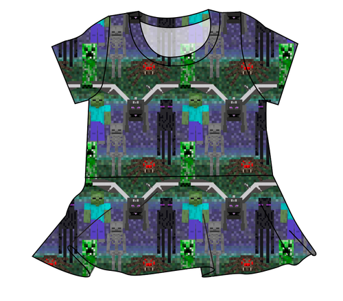 Night Blocks Ladies' Peplum Top