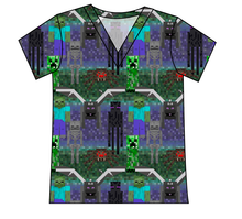 Load image into Gallery viewer, Night Blocks Ladies&#39; Slouchy V-Neck Tee