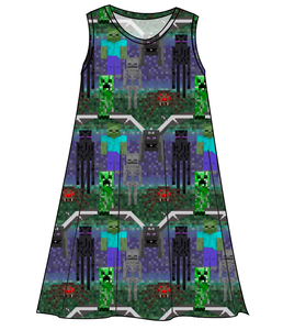 Night Blocks Ladies' Swing Dress