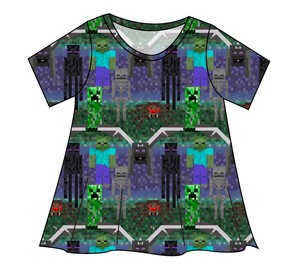 Night Blocks Ladies' Swing Tee