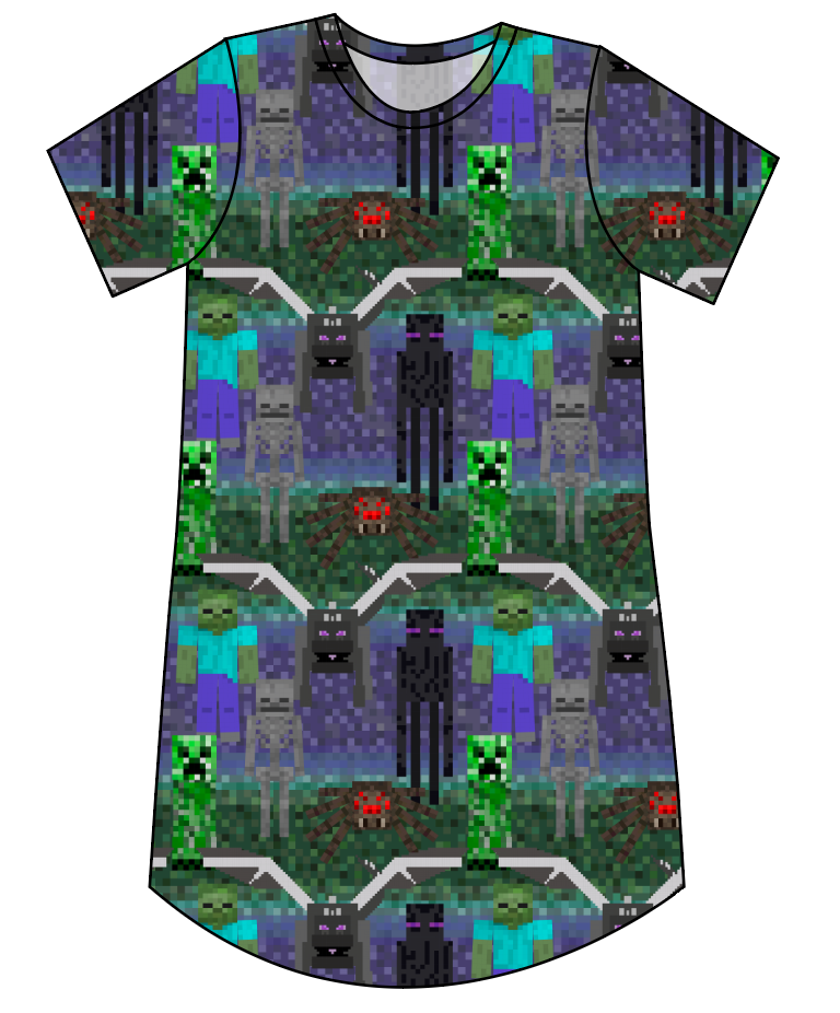 Night Blocks Ladies' T-Shirt Dress