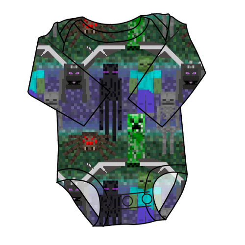 Night Blocks Lap Neck Bodysuit