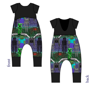 Night Blocks Low Back Romper and Bubble Romper