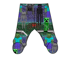 Load image into Gallery viewer, Night Blocks Newborn Footed Pants