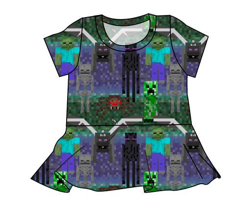 Night Blocks Peplum Top