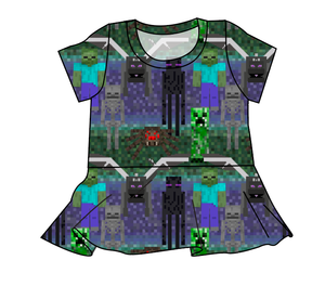 Night Blocks Peplum Top